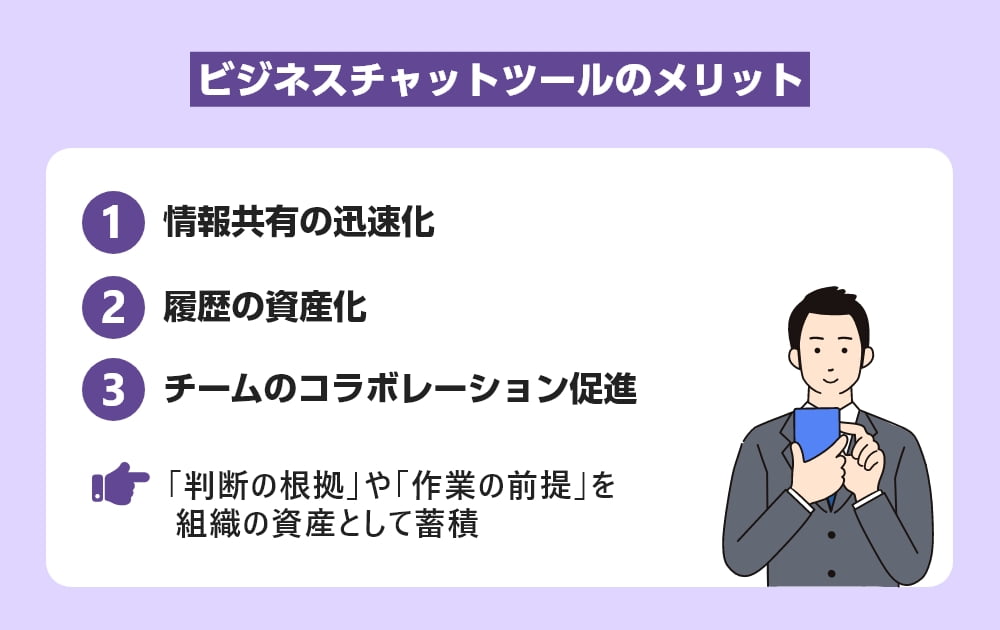 ビジネスチャットツールのメリット