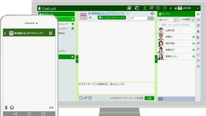 リアルタイムでやり取りをする人達