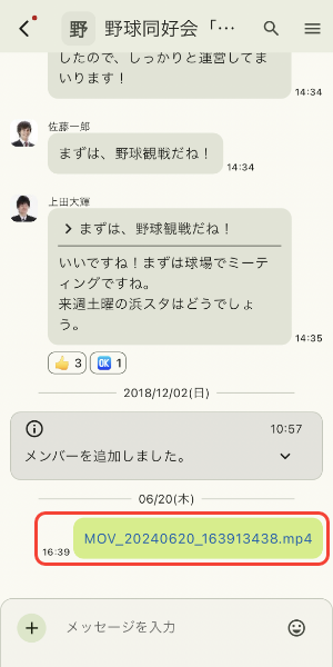 動画のアップロードに成功